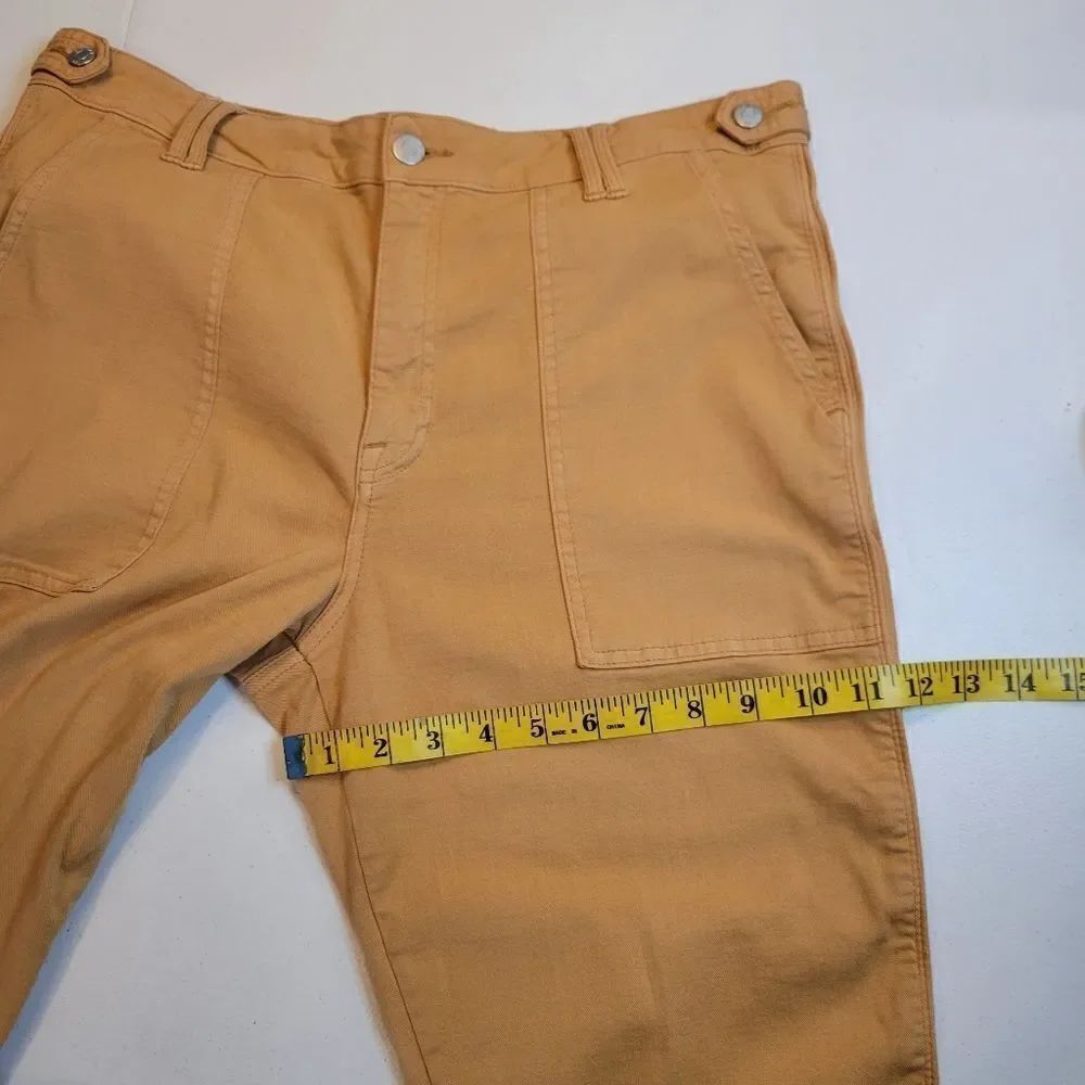 Pistola Orangey Tan Cropped Utility Pants Jeans Women's Size 32 Waist Denim - Picture 13 of 15